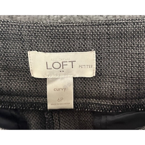 Ann Taylor LOFT Petites Curvy Dress Pants Womens Size 6P Stretch Brown Pockets - Picture 3 of 8